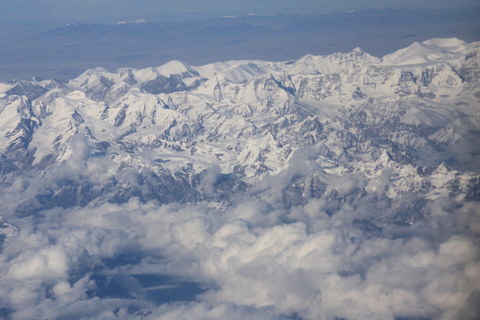 A view of the mountains from above.